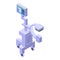 Hospital equipment icon isometric vector. Medical emergency