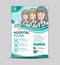 Hospital flyer template, Brochure Cover healthcare, Medical brochure design, leaflets for clinic, pharmacy. leaflet, Medical poste