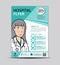 Hospital flyer template, Brochure Cover healthcare, Medical brochure design, leaflets for clinic, pharmacy. leaflet,Medical poster