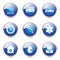 Hospital Health Blue Vector Button Icon Set 2