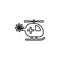 hospital helicopter icon. Element of blood donation icon for mobile concept and web apps. Thin line hospital helicopter icon can b