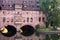 Hospital of the Holy Spirit in the city of Nuremberg in Germany on the river Pegnitz