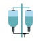 Hospital IV drip icon, flat style