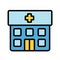 hospital lineal color vector icon