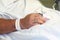 Hospital patient\'s hand with wrist band