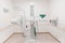 Hospital Radiology Room. X-ray department in modern hospital. Medical equipment. scan machine for fluorography