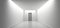 Hospital, school, university or office corridor empty room. Created with Generative AI technology.