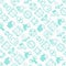 Hospital seamless pattern with thin line icons
