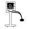 Hospital Ventilator. Icon of a medical mechanical ventilator found in hospital. Vector EPS