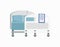 Hospital Wheeled Bed Icon Vector Illustration