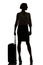 Hostess business class travel silhouette studio shot
