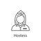 Hostess icon. Element of profession avatar icon for mobile concept and web apps. Detailed Hostess icon can be used for web and
