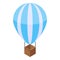 Hot air ballon icon, isometric style