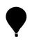 Hot air ballon silhouette 3