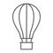 Hot Air Ballon thin line icon, travel and tourism,