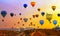 Hot air ballons flight