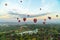 Hot Air Ballons Flying Over Bagan, Myanmar