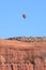 Hot Air Balloon Above Sandstone Mesa