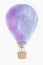 Hot air balloon. Aerostat painted in hand-drawn style.