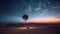 hot air balloon Amazing Milky Way AI generated image