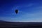 Hot air balloon with blue sky