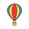 Hot air balloon color icon