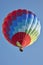 Hot air balloon, colorful aerostat in a sunny day