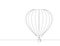 Hot Air Balloon Continuous Line Vector Graphic Illustration