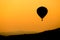 Hot air balloon in evening