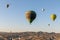 Hot Air Balloon Festival in Goreme National Park in Cappadocia - more than 70 balloons rise into the sky every morning in October.