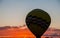 Hot Air Balloon Filling with setting sun