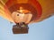 Hot air balloon flames to gain height