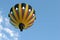 Hot air balloon in flight