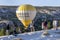 A hot air balloon at Goreme in the Cappadocia region of Turkey.