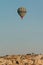 Hot air balloon in Goreme national park, fairy chimneys,