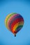 Hot air balloon high in the sky