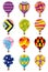 Hot air balloon icon