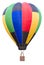 Hot air balloon isolate on white background with clipping path