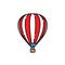 Hot air balloon line icon