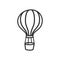 Hot Air Balloon Outline Flat Icon on White