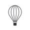 Hot air balloon outline icon, modern minimal flat design style, linear vector illustration