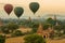 Hot Air Balloon over The Ancient Temples of Bagan(Pagan).