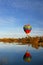 Hot Air Balloon Over Lake