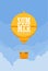 Hot air balloon. Planning summer vacations. Tourism and vacation theme. Flat design vector illustration