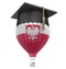 Hot Air Balloon with Polish Flag and Graduation cap