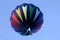 Hot air balloon in rainbow colors