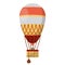 Hot air balloon retro vector icon of cloudhopper with gondola