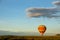 Hot air balloon ride on the big green plains of masai mara in kenya/africa.