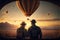 Hot Air Balloon Ride at Sunrise or Sunset (Generative AI)