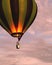 Hot air balloon rising in the morning light